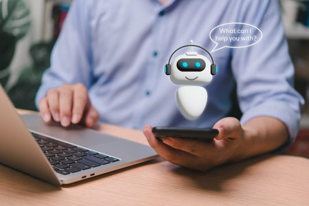 Chat AI artificial intelligence technology future of communication smart conversations digital...