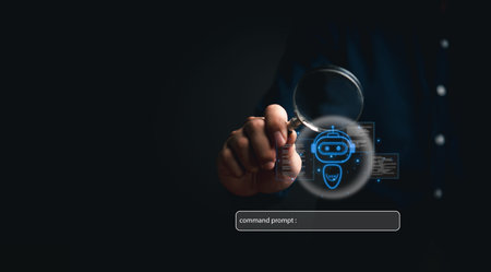 Command Prompt AI interface and machine learning language processing, neural networks. chatbot...