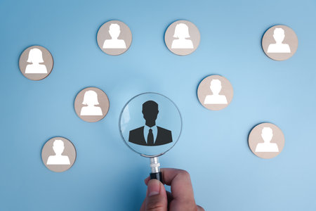 Human resources and CRM management, our recruitment business conceptの写真素材