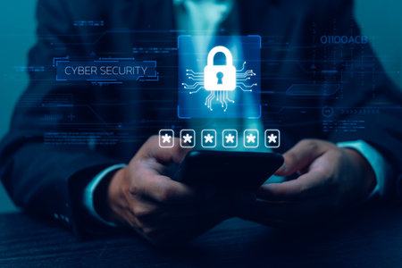 Digital Safety Cybersecurity Mobile Phone Privacy and Data Protection for Secure Online Communication Online Networkの写真素材