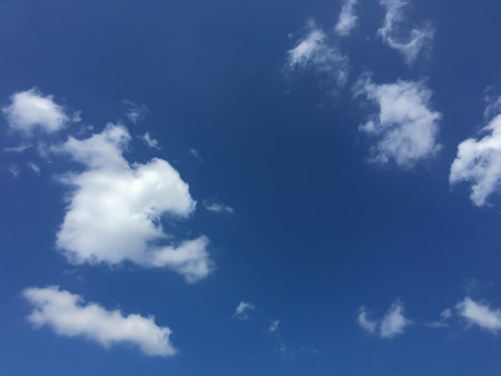 clouds in the blue sky