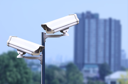 security camera outdoor ,cctv outdoor, Close circuit televisionの写真素材