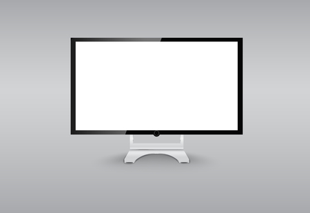 Computer display vector design isolated on background  with blank white screen.Vector Illustrationのイラスト素材