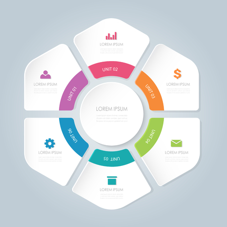 Pie infographic  template  the concept is option step with  full color icon can be used for diagram  info graphic chart  business presentation or web , Vector design element  illustrationのイラスト素材