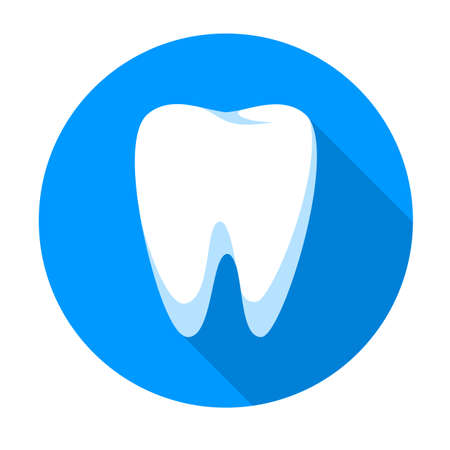 Vector illustration of a tooth in flat styleのイラスト素材