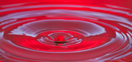 Water splash with red undertone