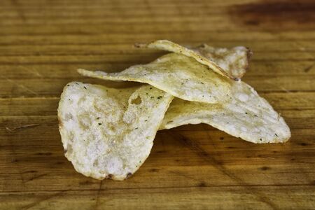 Chips stack background closeup brown detail woodの写真素材