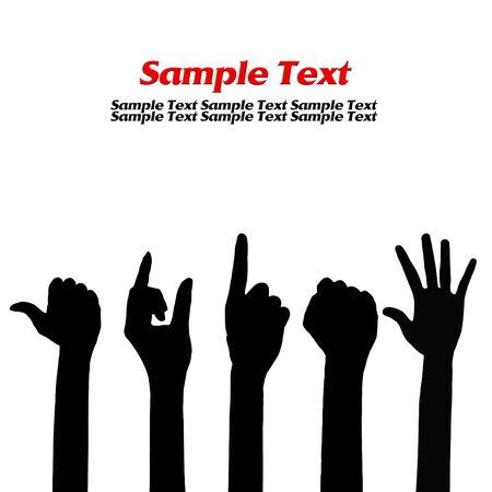 Hands volunteering or votingの写真素材