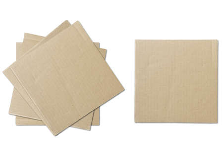 recycled cardboard isolated on white の写真素材