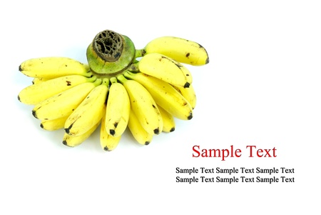 Banana isolated on white backgroundの写真素材