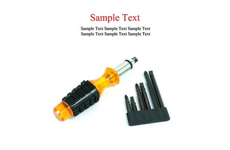 Screwdrivers isolated on whiteの写真素材