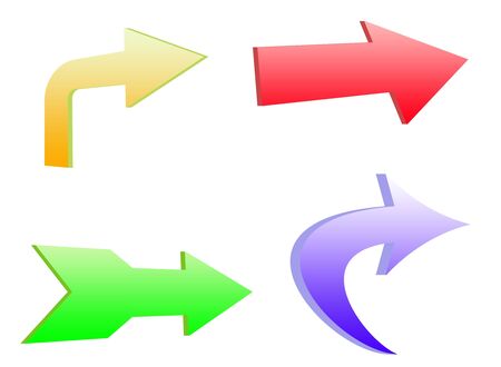 3D arrows の写真素材