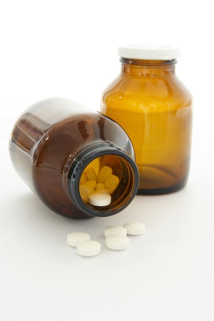 Drug in vial on white backgroundの写真素材