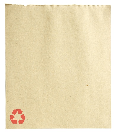 Blank recycle paper isolatedの写真素材