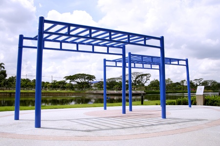 small children playground on the parkの写真素材