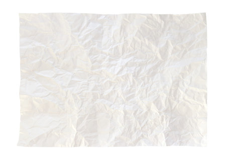 Crumpled paper isolated on white background