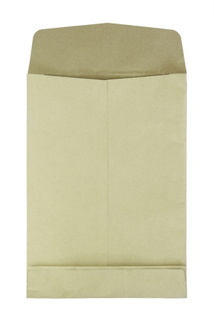 Brown Envelope document on white backgroundの写真素材