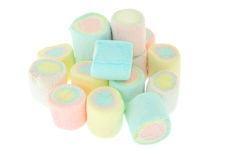 colorful marshmallow isolatedの写真素材