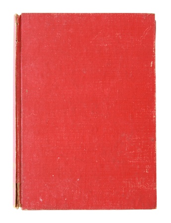 Old red cover book isolated over white with clipping pathの写真素材