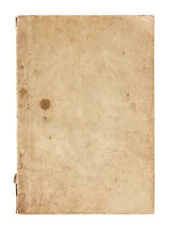 old book pages isolated on whiteの写真素材