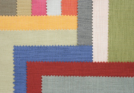 Multi color fabric texture samplesの写真素材
