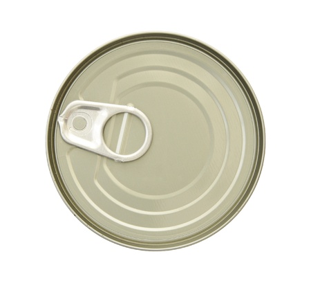 canned food isolated on white background with clipping pathの写真素材