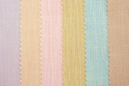 Multi color fabric texture samplesの写真素材