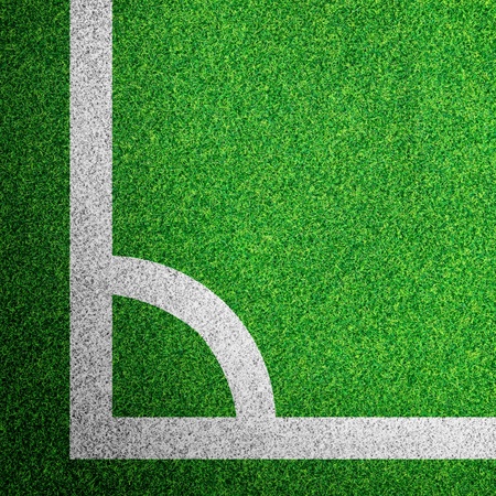 Corner of a soccer fieldの写真素材