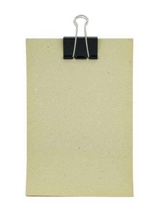 Blank paper clipboard isolated on whiteの写真素材
