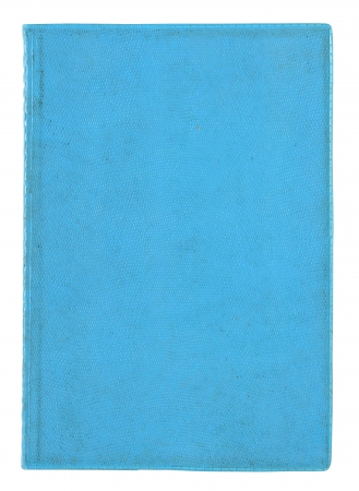 old blue book cover isolated on a whiteの写真素材