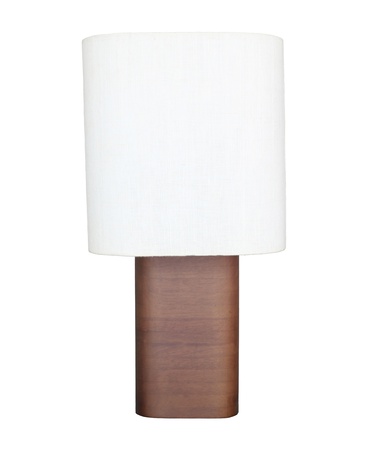 white table lamp isolated on white backgroundの写真素材