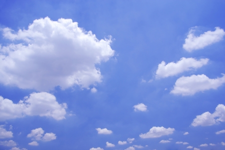 blue sky with cloudsの写真素材