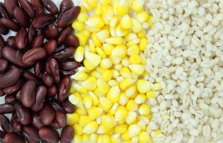 Cereal grains and seeds backgroundの写真素材