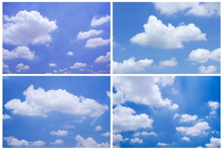 Set of blue sky backgroundの写真素材