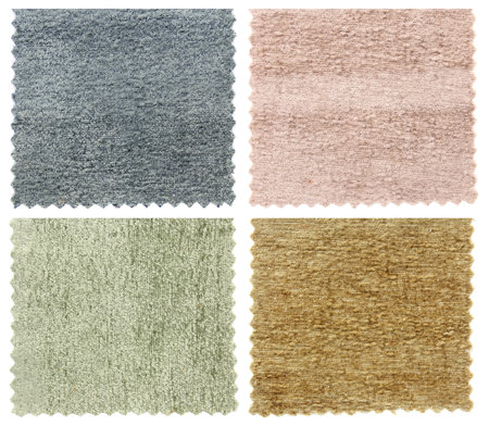 set of carpet swatch texture samples
