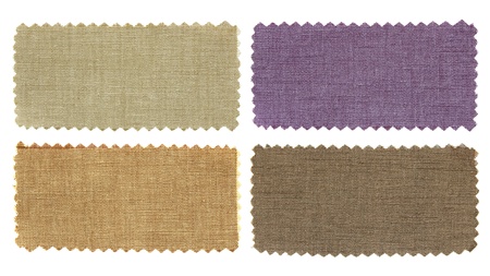 set of fabric swatch samples textureの写真素材
