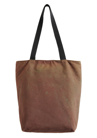 fabric bag isolated on white background with clipping pathの写真素材