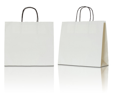 paper bag on white backgroundの写真素材