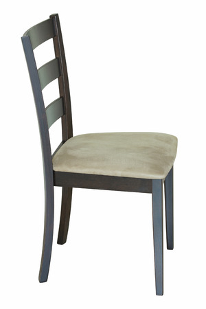 wooden chair isolated on white with clipping pathの写真素材