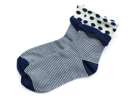 striped socks isolated on white background