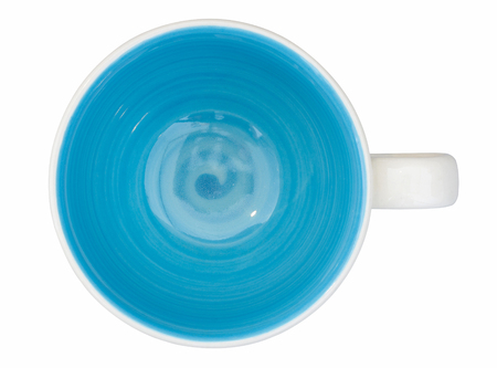 empty cup top view isolated on white with clipping pathの写真素材