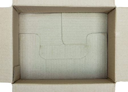 open cardboard box top viewの写真素材