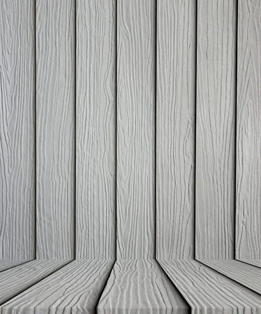 empty gray wooden floor backgroundの写真素材
