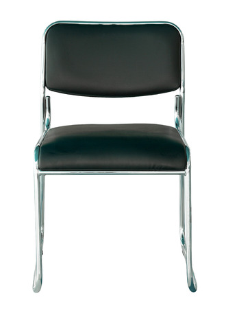 black modern chair isolated on white with clipping pathの写真素材