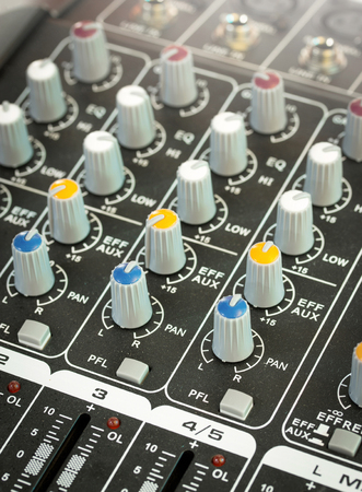 sound music mixer control panelの写真素材