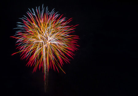 fireworks in the dark sky background with space for text
