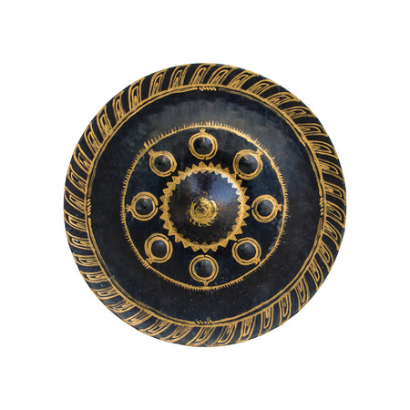 Thai traditional antique gong isolated on white backgroundの写真素材