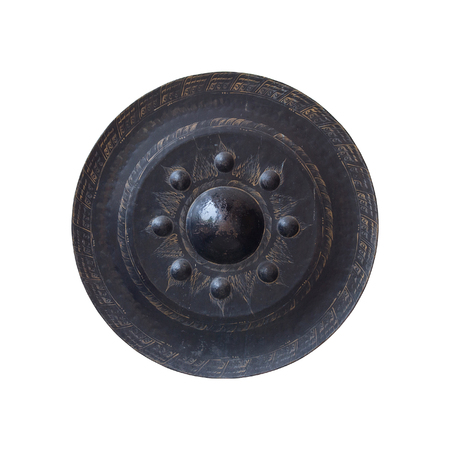 Thai traditional antique gong isolated on white backgroundの写真素材