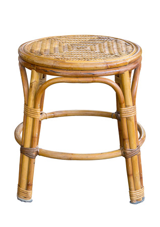 wicker chairs isolated on white with clipping pathの写真素材