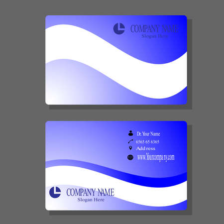 Vector modern creative and clean business card template. Flat designのイラスト素材